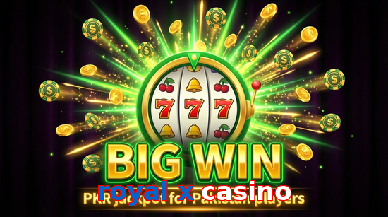 Big win animation on Royal X Casino slot game